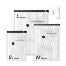 18-Pack Vacuum Storage Bags with Electric Pump Space Saver Clothes Travel