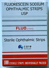 100 Fluo Strips Fluorescein Ophthalmic New in Original Sealed Packaging
