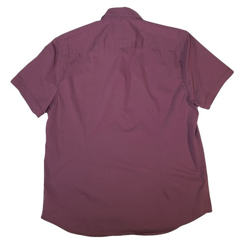 Guess Men's Maroon Shirt Size X-Large Slim Fit Button Down Short Sleeve XL - Picture 9 of 9