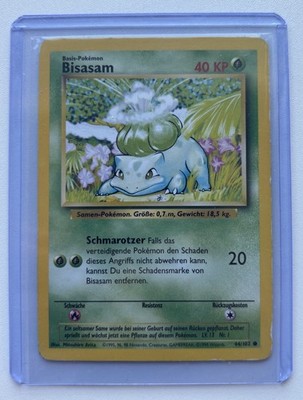 Bisasam 44/102 Base Set Deutsch Pokemon Karte, Played