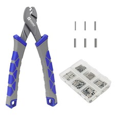 Crimping Pliers Tool: 6.5in Crimper for Single Crimper with 300pcs Sleeves