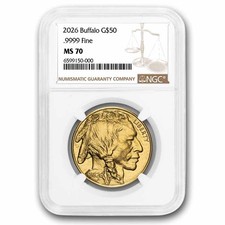 2026 1 oz Gold Buffalo MS-70 NGC 4239.23 per troy oz