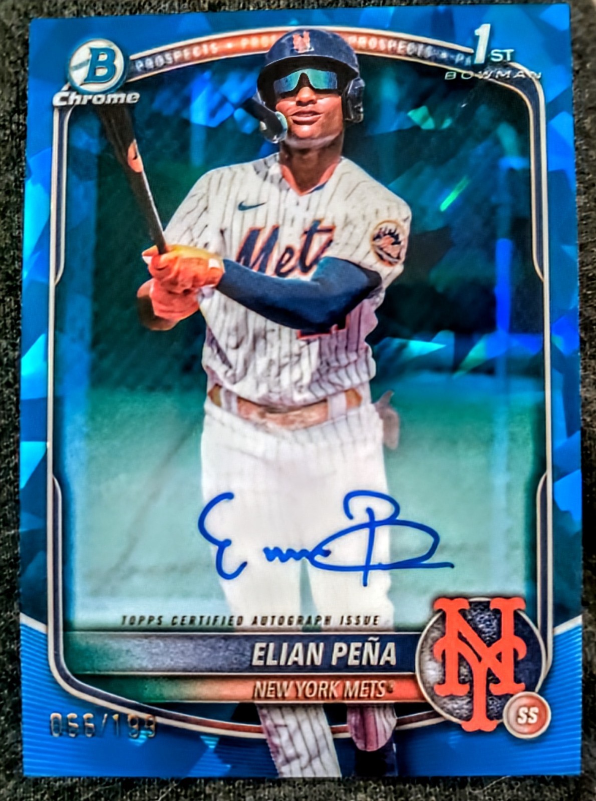 2025 Bowman Chrome Sapphire Edition - Prospects Autographs Elian Pena 66/199
