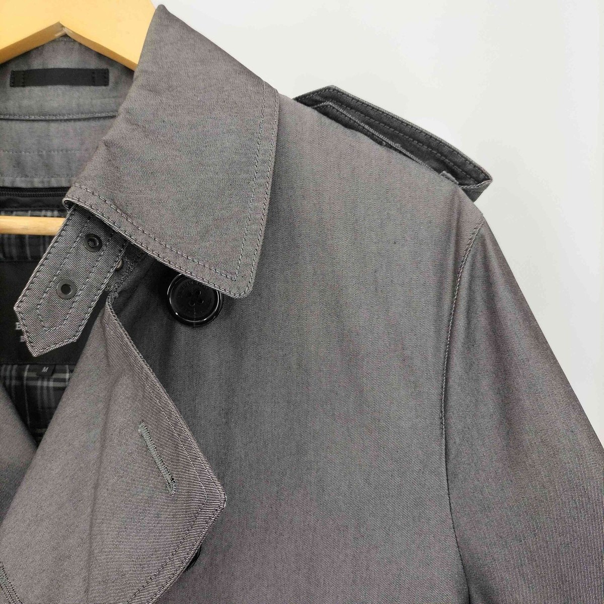 【ma】BURBERRY/【38】ライナー・コートカバー付/グレー系 BURBERRY Black Label Trench Coat Size US S Gray Nova check Liner
