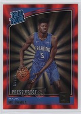 2018 Panini Donruss Rated Rookies Press Proof Red Laser 55/99 Mo Bamba #160 w5c