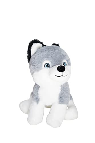 Peluche husky gris et blanc HEITMANN DECO de 20 cm pour enfant