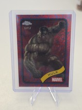 2025 Topps Marvel Chrome Hulk /62 Blue And Red Spider Web Parallel 