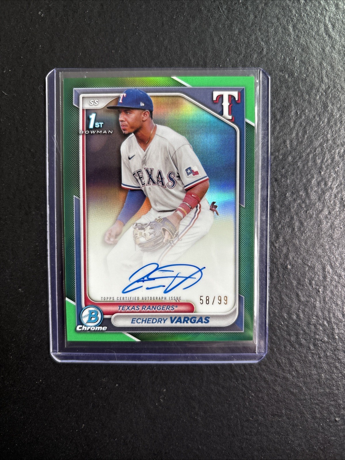 2024 Bowman Chrome Prospect Auto True Green #CPA-EV Echedry Vargas /99