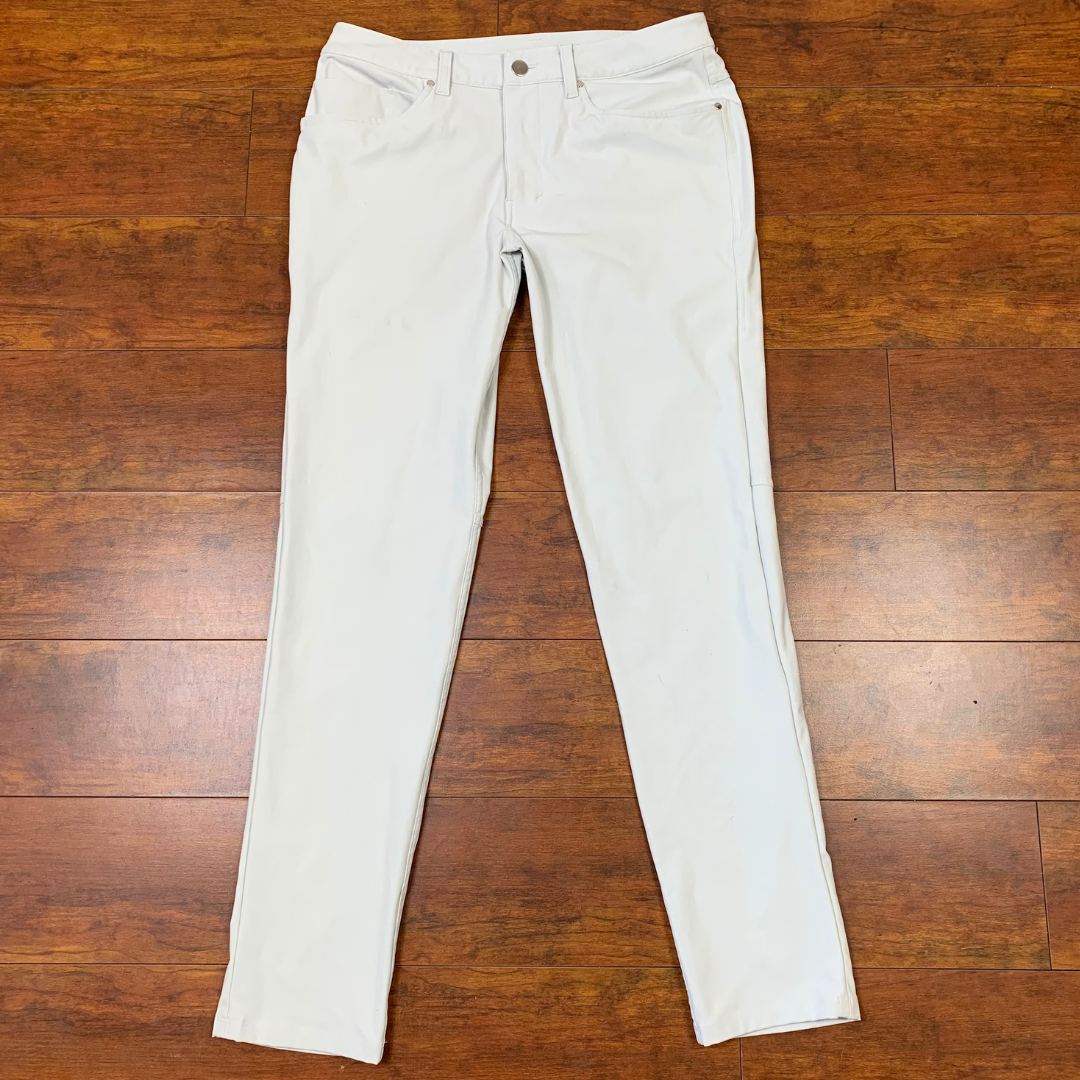 Lululemon ABC Slim Fit Pants Men’s 30x30 White Beige Warpstream 5 Pocket