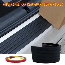 Car Rear Bumper Guard Protector Trim Cover Sill Plate Trunk Rubber Pad Kit 1pcs
