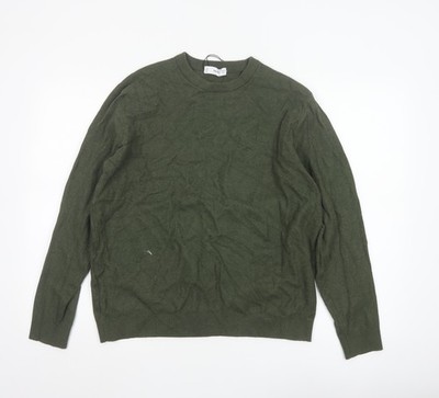 MNG Damen grün Rundhalsausschnitt Strickpullover Pullover Größe 14