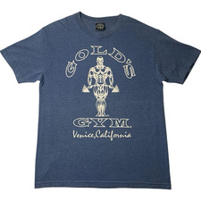 Vintage Gold  s Gym T-Shirt Men  s Bodybuilding Workout Fitness Muscle Tee S-5XL