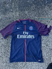 Nike PSG Paris Saint Germain 2017 Home Soccer Jersey Dri Fit Mens Xl