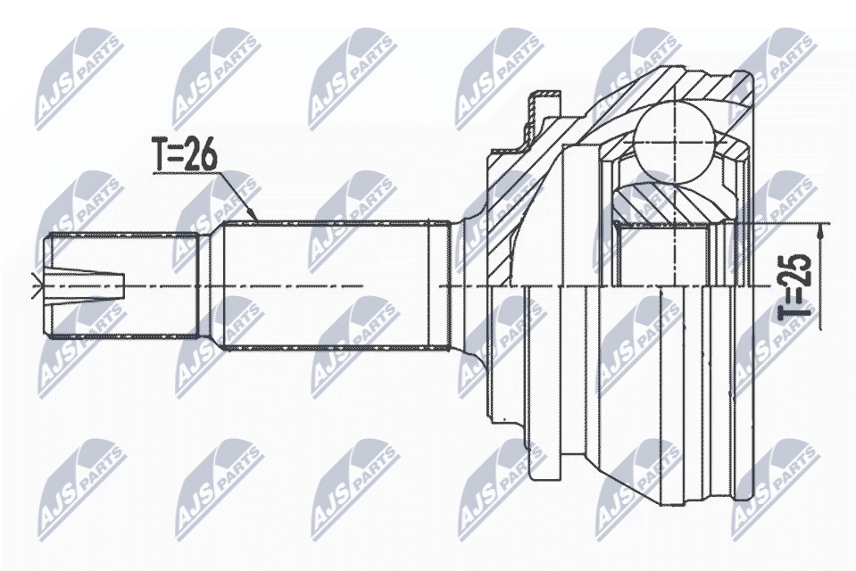 JOINT KIT DRIVE SHAFT NPZ-TY-013 FOR LEXUS TOYOTA 5ZR/2ZR-FXE 1.8L 4cyl CT 1.8L - Image 5