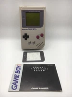 Nintendo Game Boy Original - Grey Handheld Console DMG-01 w/ Lens Cover (Works)