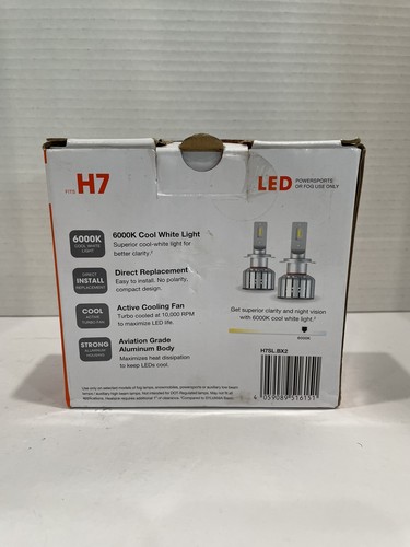 Set of 2 Sylvania H7 LED Bulbs 6000K Cool White Fog Powersport NEW Open Box - Picture 3 of 3