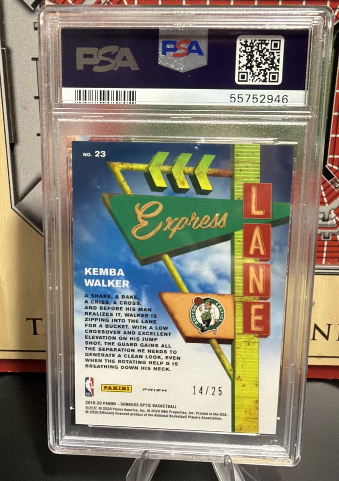 2019-20 Donruss Optic Express Lane Pink Holo #23 Kemba Walker #d 14/25 PSA 10 - Imagem 2 de 2
