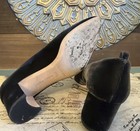 Manolo Blahnik Listony Suede Cranberry Block Heel SZ 35.5 — photo 4