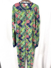 Rick and Morty Pickle Rick Jumpsuit Mens XL Fleece Pajama Suit Christmas Holiday