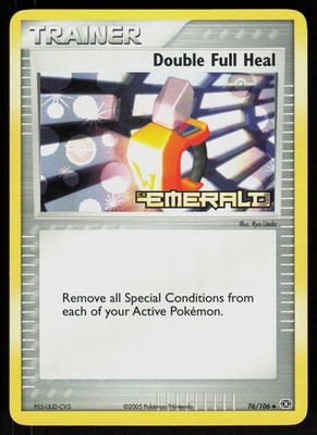 Pokemon Double Full Heal 76/106 ex Smaragd Uncommon Reverse Holo Near Mint