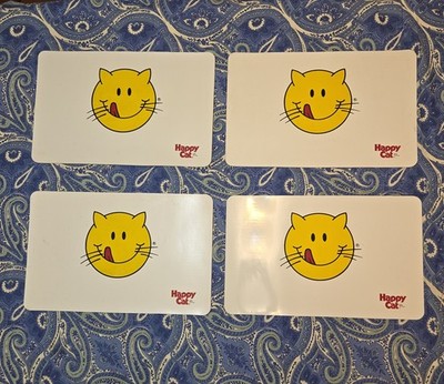 Rare Happy Cat Brand Cat Food Vintage Placemats Set Of 4