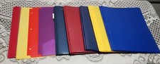 Lot 9 Pocket Folders Plastic Binder School Office Supplies Assorted Colors