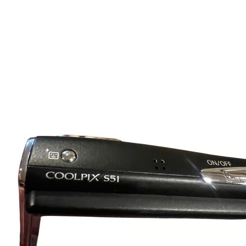 Nikon COOLPIX S51 Digital Camera 8.1MP 3x Optical Zoom Vintage Built-in Speaker - Picture 10 of 12