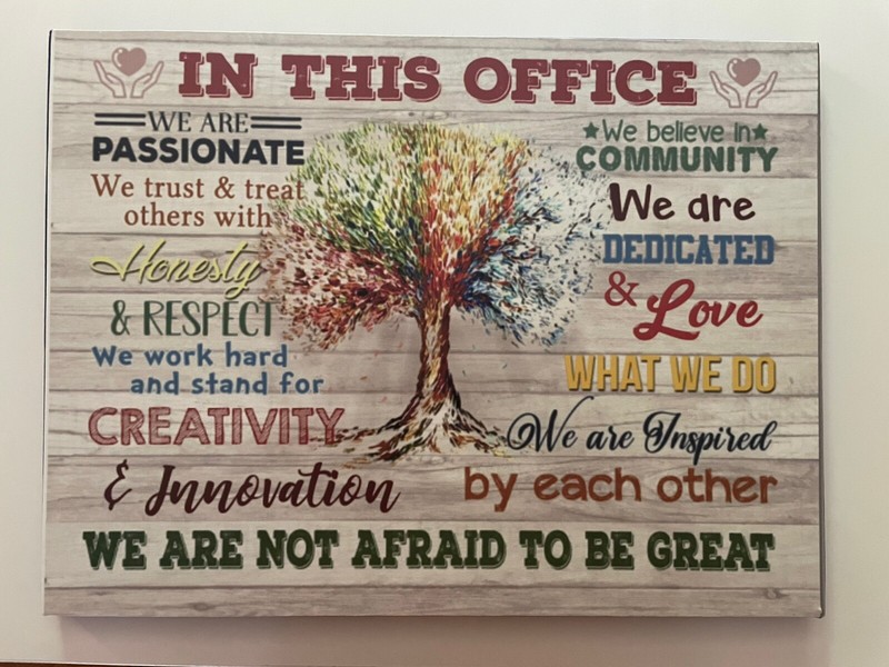 Motivational Wall Decor Art In This Office Watercolor Tree Painting 24inX18in