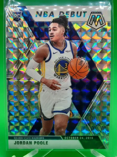Jordan Poole  2019-20 Panini Mosaic NBA Debut Silver Mosaic Prizm #261 Rookie RC