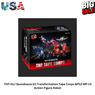 THF-01J Soundwave G1 Transformation Tape Corps MP13 MP-13 Action Figure Robot