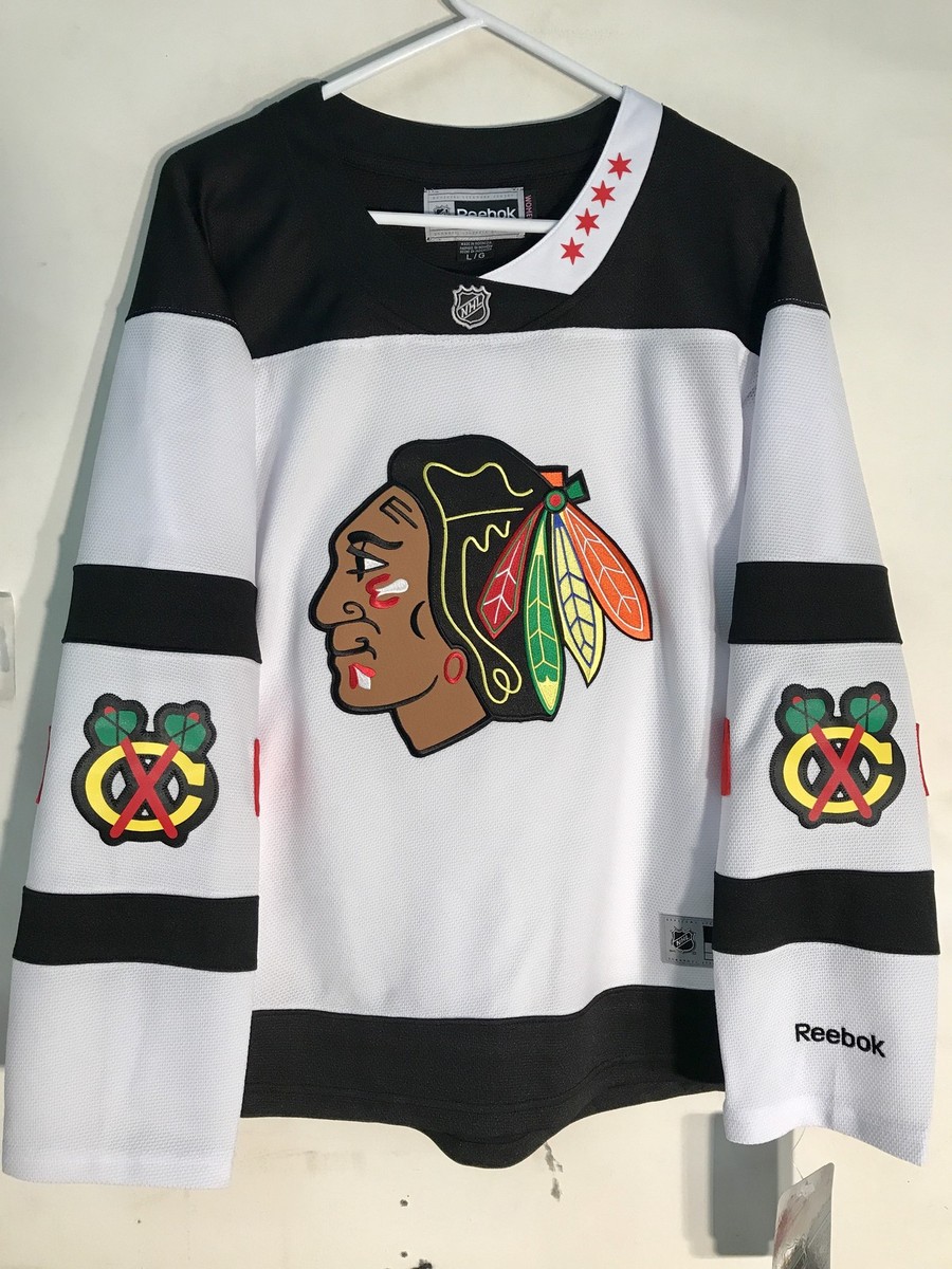 Reebok Women's Premier NHL Jersey Chicago Blackhawks Team White Stadium Ser  sz M