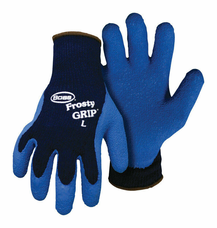 BOSS FROSTY GRIP INSULATED LATEX PALM WORK GLOVE Sz LG