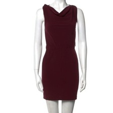Alice and Olivia maroon cowl neck dress