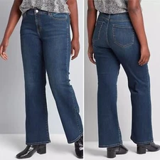 Lane Bryant Signature Fit Mid Rise Boot Jeans 28S 28 short bootcut stretch denim