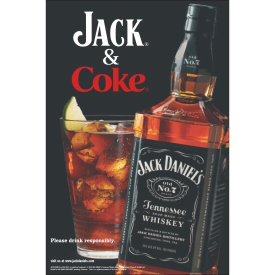 Jack Daniels And Coke Poster 24 By 36 | eBay
