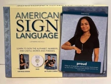 American Sign Language - Nichols, Catherine - set including book, 64 flash cards