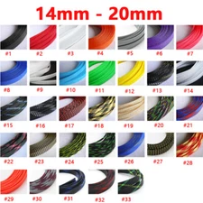 PET Expandable Braided Sleeve Tight Insulated Protect Wire Cable Sleeving 14mm