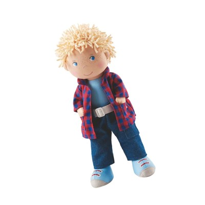 Haba Nick 12 Soft Boy Doll With Blonde Hair Blue Eyes And
