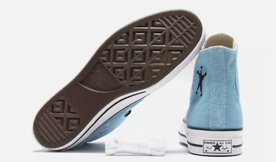 Size 9 - Stussy x Converse Chuck 70 High Sky Blue for sale online