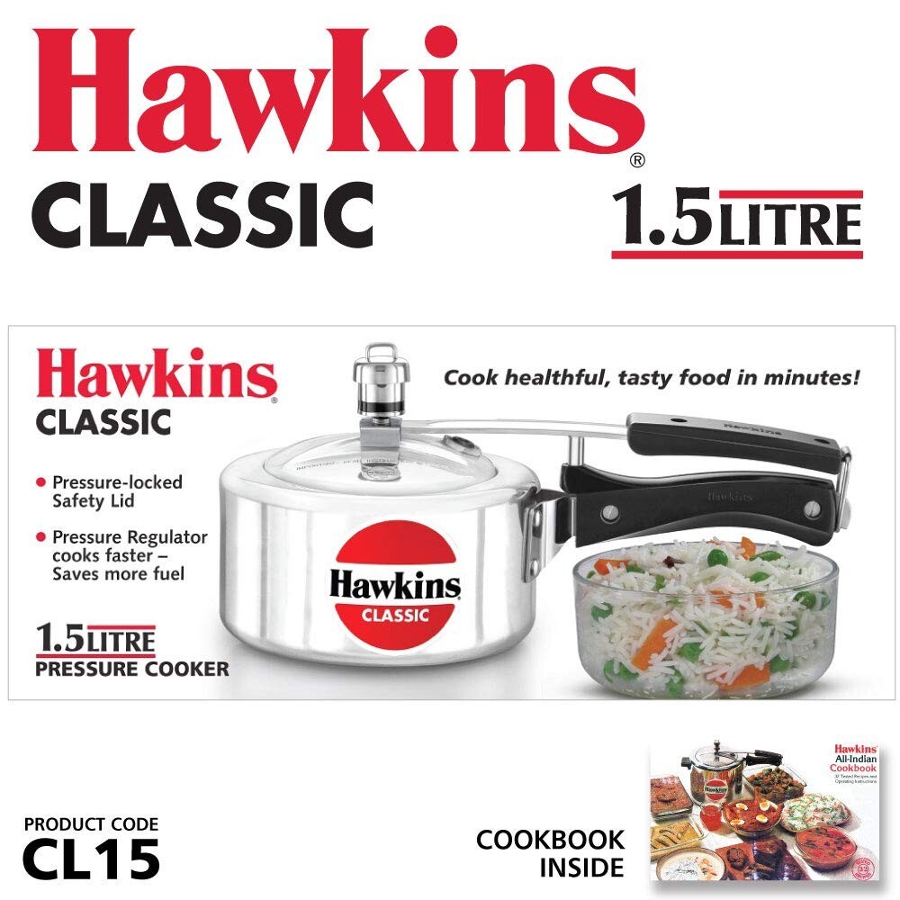 Hawkins Classic 1.5 Ltrs Aluminium Pressure Cooker CL15 | eBay