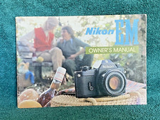 Nikon EM camera instruction manual in English.