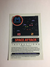 Space Attack Atari 2600 Manual Only