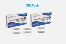 AMMONIA INHALANT AMPULES Smelling Salts for Alert Workout Faints - 20CT Dynarex