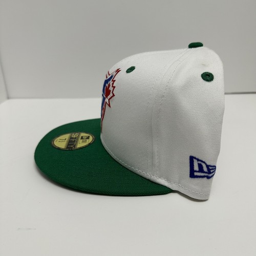 TORONTO BLUE JAYS New Era 59FIFTY Retro 2 Tone White/Green Fitted Hat Size 7 3/4 - Picture 3 of 6