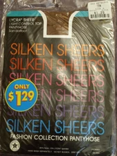 Lycra Silken Sheers Vintage Pantyhose Tan Size A Fits 5-5'4 100-135 Lbs