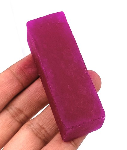 Rebanada Teñida Áspera 200,50 Ct África Rubí Rojo Certificado Piedra Preciosa Suelta OM - Imagen 11 de 13