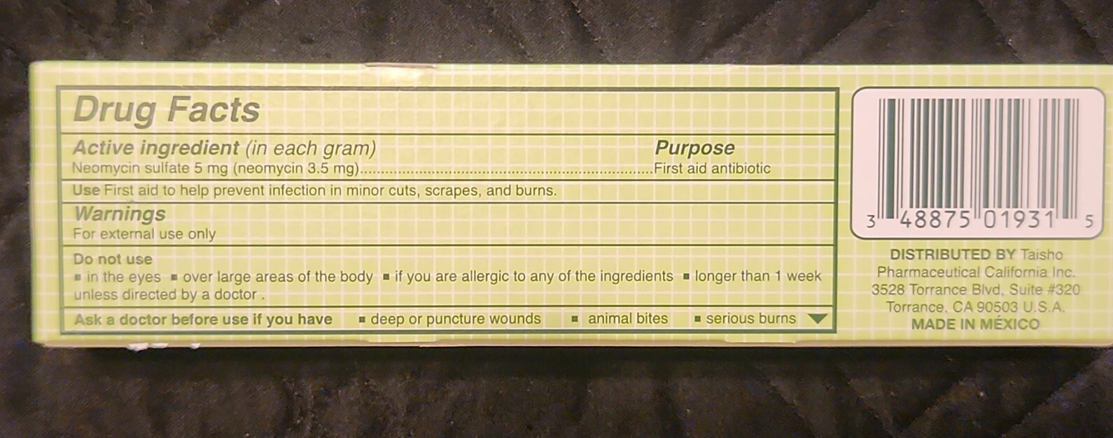 3 pack Vitacilina First Aid Antibiotic Neomycin Sulfate Ointment, 1 oz