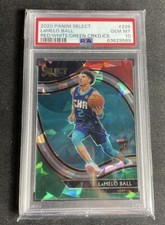 2020-21 Select LaMelo Ball RC COURTSIDE Red/White/Green Cracked Ice #298 PSA 10