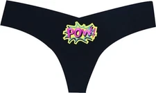 commando Thong with Applique,Thong Panties for Women, Size M/L  E1446