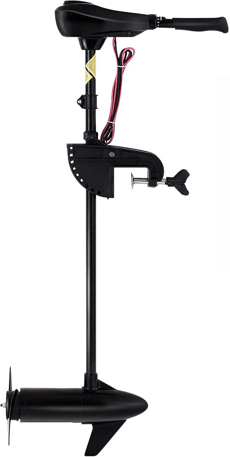 Goplus Electric Trolling Motor 8 Speed, Boat Fishing Motor w/Telescoping Handle,